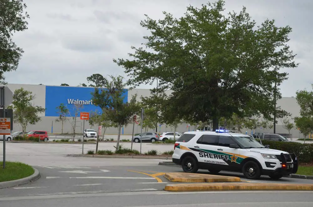 Walmart in palm Coast was the target of a bomb threat Wedbnesday afternoon that required the evacuation of the store. The above is a file photo of the store, unrelated to today's incident. (© FlaglerLive)