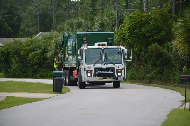 The question Palm Coast residents have been asking with increasing frequency: Where's WastePro? (© FlaglerLive)