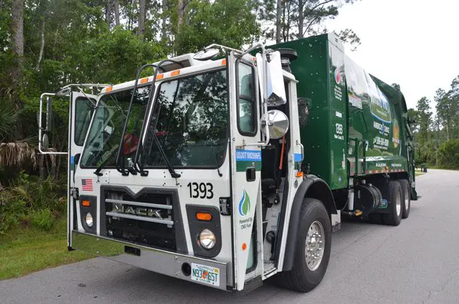 Two more Waste Pro trucks and shorter routes, making for more efficient hauling, are on the way in Palm Coast. (© FlaglerLive)