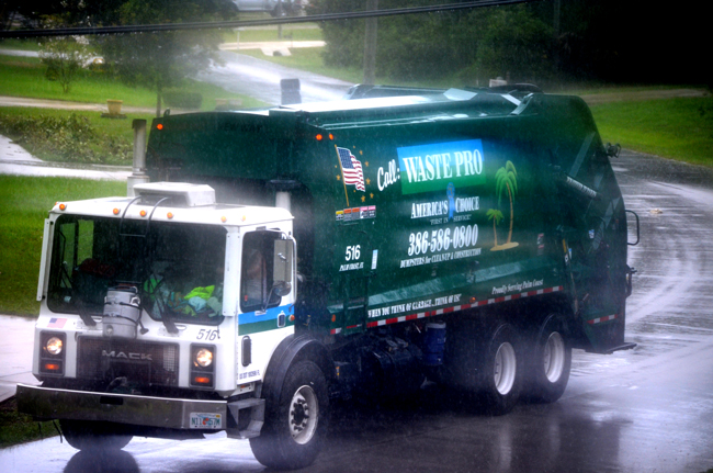 The city council rained on its administration's parade in favor of Waste Pro on Tuesday. (© FlaglerLive)