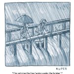 Hurrican Flooding Water Under The Bridge? by Peter Kuper, PoliticalCartoons.com