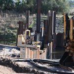 Ongoing reconstruction of the weir on the canal along Royal Palms Parkway, one of the most important flood-controlling arteries in the Palm Coast.