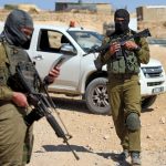 Israeli soldiers patrol the Palestinian Bedouin village of Tala (Thala) in the occupied West Bank on Oct. 26, 2023, after residents were attacked by Israeli settlers the same day.