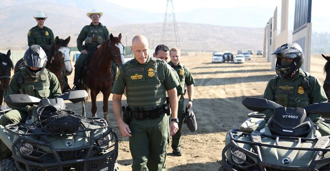 The featured image under 'Immigration' at the White House website has nothing to do with what made America great--its immigrants--but with the heavily armed policing of the border. 