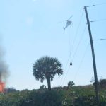 A wildfire on the barrier island in 2013. (© FlaglerLive)