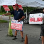 It's back to that for Will Furry, seen here campaigning in familiar territory in 2022. (© FlaglerLive)