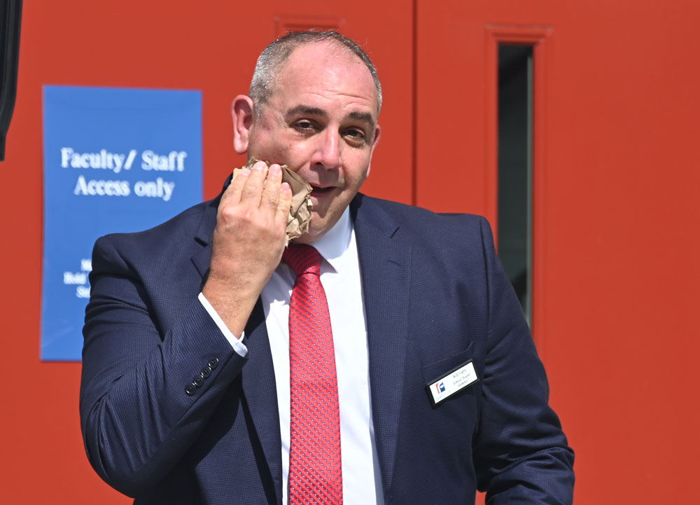 Will Furry, sweating it. (© FlaglerLive)