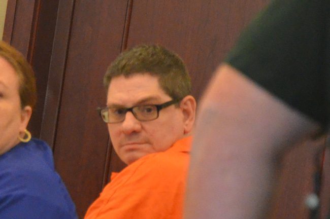 William Schwarz before his sentencing this afternoon. (c FlaglerLive)