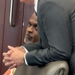 Jermaine Williams today, not long before he heard the jury's recommendation. (© FlaglerLive)