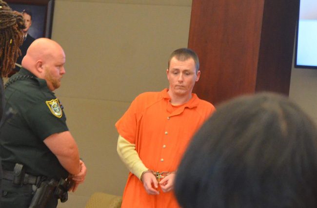 Michael Scott Wilson during his sentencing today. (© FlaglerLive)