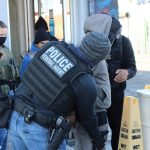A workplace raid in late January in Philadelphia. (ICE)