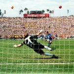 Italian forward Roberto Baggio misses during the 1994 World Cup final, but the tournament itself was a hit.