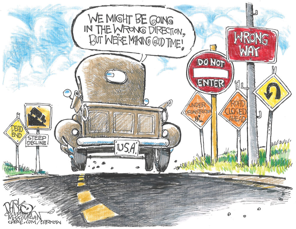 US headed in wrong direction by John Darkow, Columbia Missourian