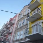 European Village's units have balconies over the interior courtyard. (© FlaglerLive)