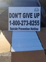 Find Your Peace By Pieces is distributing the yard sign to anyone who asks: Call (386) 237-2920. 