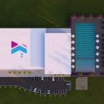 A rendering of the Palm Coast YMCA in Town Center, seen from above. Don't raise the roof yet.