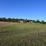 Palm Coast is planning for a YMCA on 12 acres in Town Center, at Central Avenue near the old stage of the Palm Coast Arts Foundation on one side and Town center Boulevard on the other. The sign to the right was planted there in 2012, when the arts foundation had (© FlaglerLive)